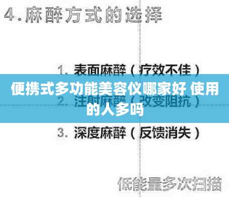 便携式多功能美容仪哪家好 使用的人多吗