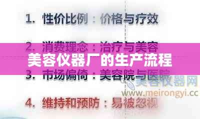 美容仪器厂的生产流程