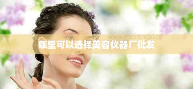 哪里可以选择美容仪器厂批发
