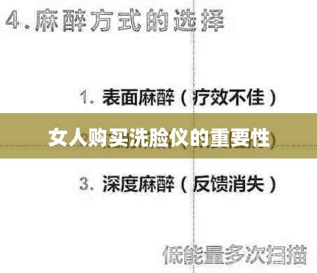 女人购买洗脸仪的重要性