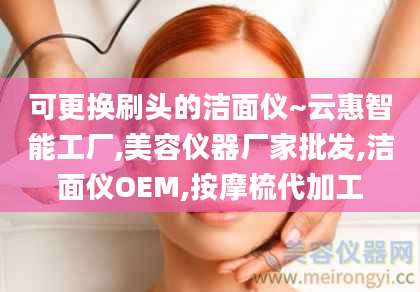 可更换刷头的洁面仪~云惠智能工厂,美容仪器厂家批发,洁面仪OEM,按摩梳代加工
