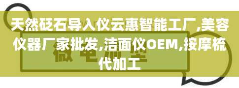 天然砭石导入仪云惠智能工厂,美容仪器厂家批发,洁面仪OEM,按摩梳代加工